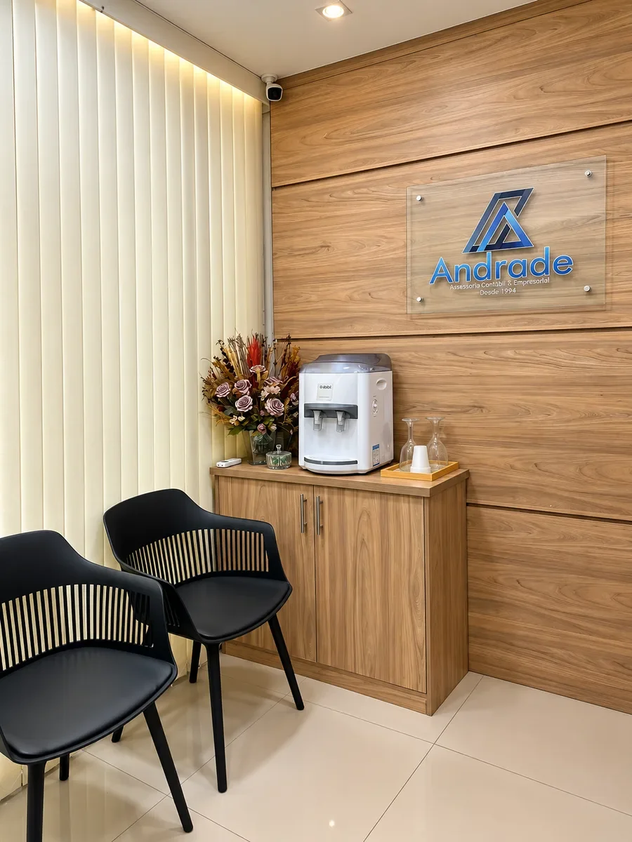 Recepção da Andrade Contabilidade no Centro de Nova Iguaçu